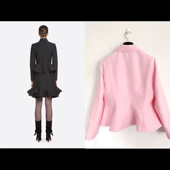 Valentino Crepe Couture flare Jacket Soft Pink - Picture 3 of 13